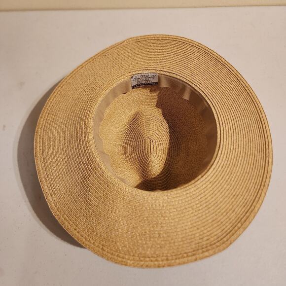 Sun N Sand Lot Of 2 Packable Straw Sun Hats Fedora And Ombre Sunset Resortwear - Picture 12 of 16